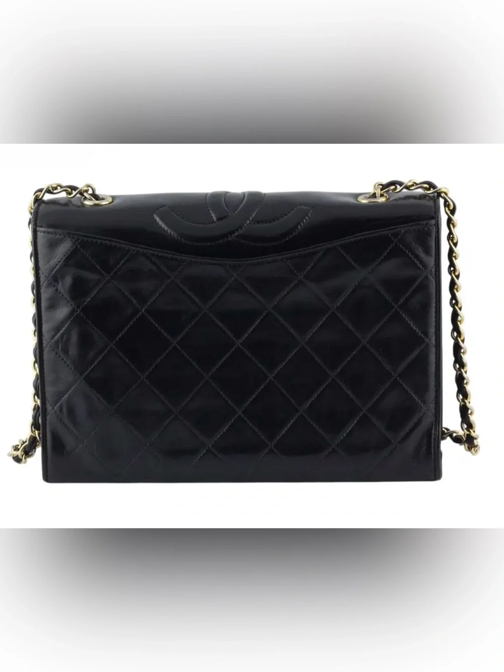 CHANEL Black Quilted Flap Shoulder Bag